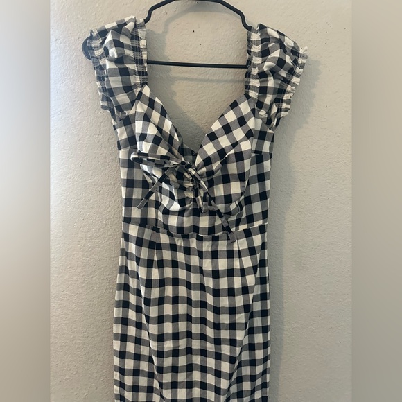 Collectif Black and White Checkered Dress - Picture 3 of 6